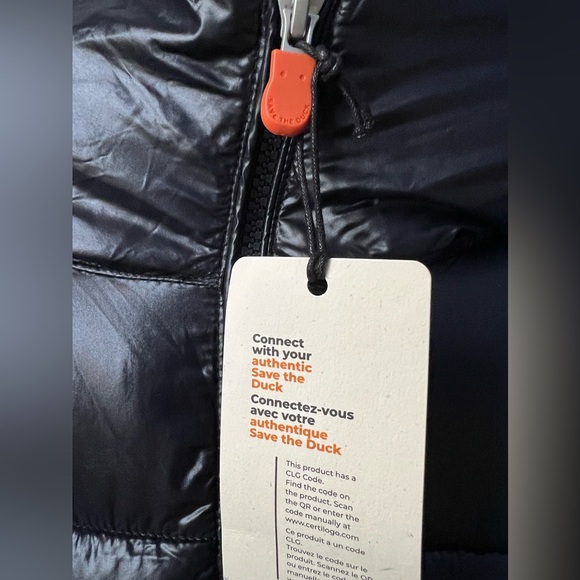 New Save The Duck Girls' Millie Quilted Jacket in Black Size 16 - Picture 10 of 10